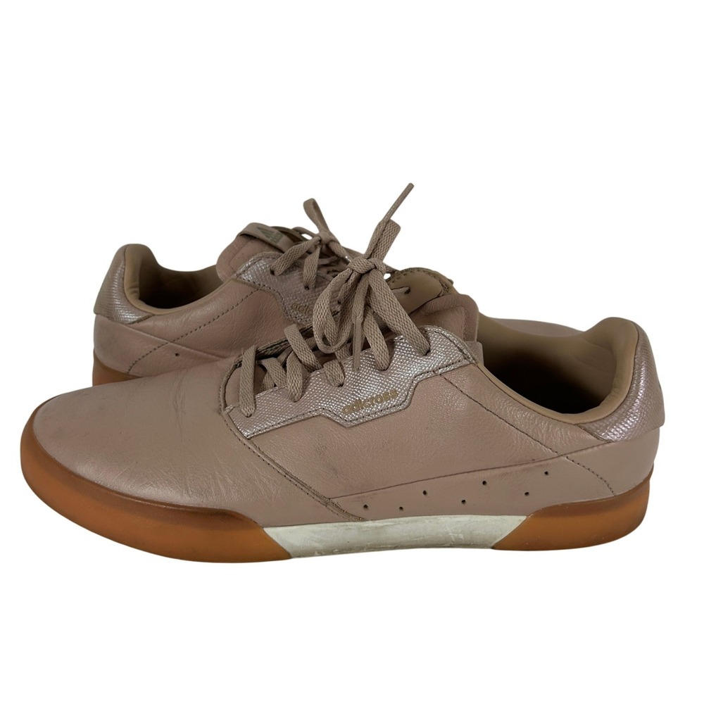 Adidas Adicross Retro Golf Shoes Womens Ash Pearl Leather Gum Sole Size 11
